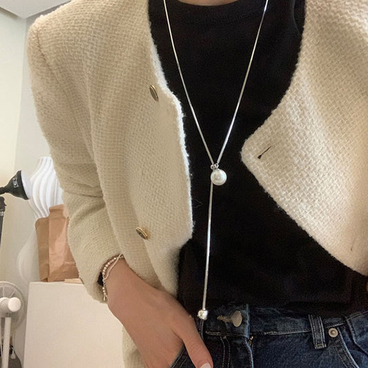 【006】2025先行発売 伸縮式天然パール鎖骨チェーン ~上質派インフルエンサー御用達~