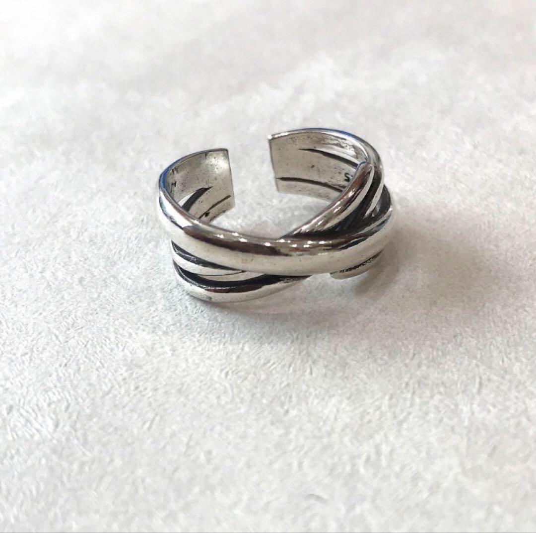 【013】アンティーク調 変色しない ヘビーデューティーリング サイズフリー