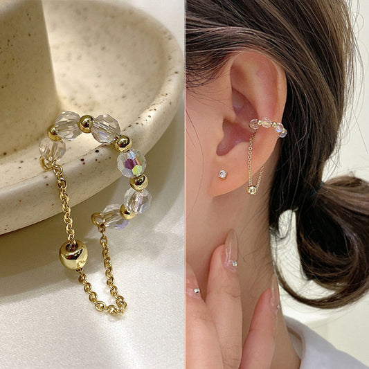 【027】ノンピアス式 フレンチエレガンスイヤーカフ ～14Kゴールドメッキの高級感と優雅な気品～